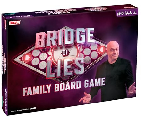 IDEAL Bridge of Lies : Jeu de société Family Quiz - Jeu de société - Émission télévisée familiale - Pour 2 équipes de joueurs - À partir de 10 ans
