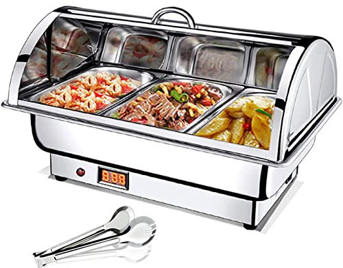FBHappiness Chafing Dishes9L Electric Chafing Dish Food Warmers With Touch Display For Parties And Buffets 400W Fast Heating Adjustable Ture,A,C