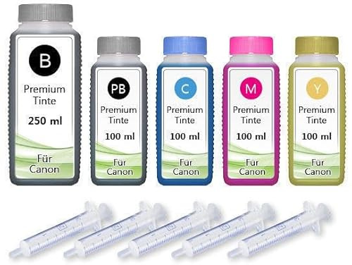 Inkadoo 650ml Nachfüll Drucker Tinte kompatibel für Canon Pixma TS 6350 TS 6351 TS 8350 TS 8351