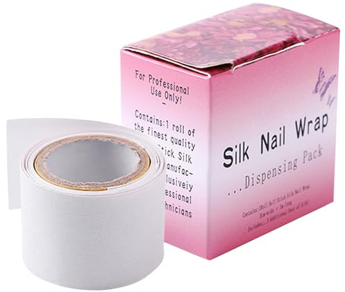 Envoltura de seda para reparación de uñas: roturas de uñas, cinta de vendaje de reparación reforzada, envoltura adhesiva, herramienta de manicura profesional, protector fuerte para extensión de arte a