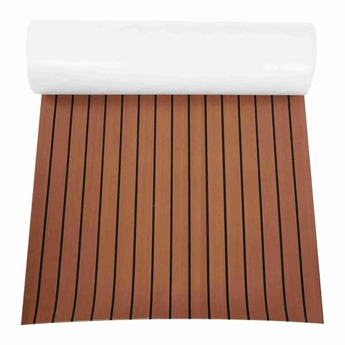 Domary Pavimentazione per Barche in Teak EVA, Pavimentazione per Barche in Teak Marrone Scuro Adatta per Yacht, Dal Design Naturale e Confortevole (Marrone scuro)