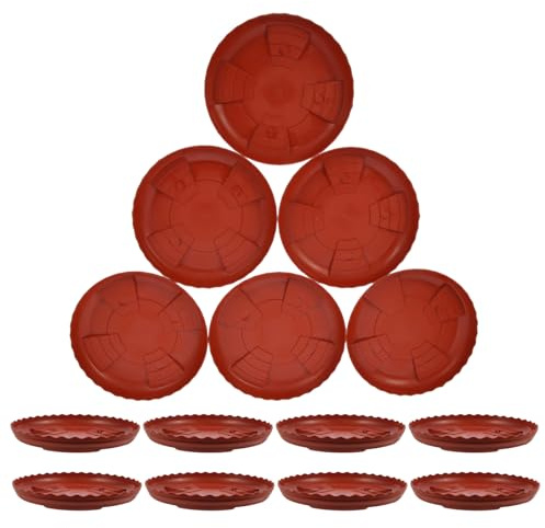 Veemoon Platillos para Plantas de Interior y Exterior, Bandejas Redondas de Plástico, 20 Piezas, Bandejas de Drenaje para Macetas, Protectores Resistentes para Suelo y Jardín