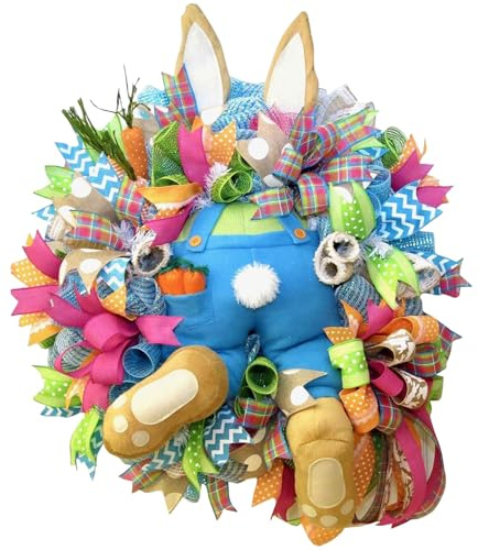 Easter Door Wreath Garland | Funny Thief Bunby Butt with Ears Wreath | Bunny Wreaths Decorations Home for Front Door Farmhouse Garden
