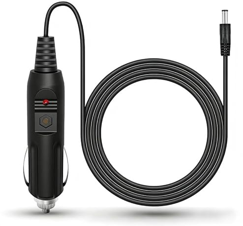 Latskrpk - Adaptador de CC para proyector halógeno recargable para coche (3000 000 candelas, cable de alimentación para coche, barco, camping-Car