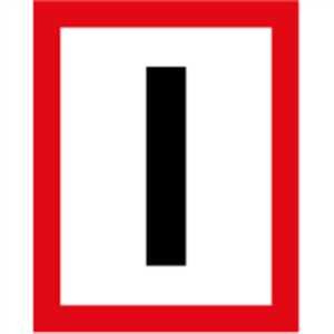 Schild Brandschutzschild Brandmauer Alu 2mm 25x20cm