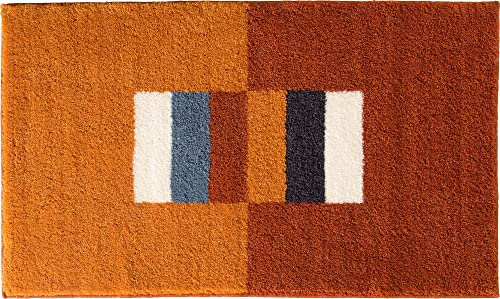 Erwin Müller Badematte Korfu, Badteppich rutschhemmend Terra Größe 80x140 cm - für Fußbodenheizung geeignet, flauschig weich (weitere Farben, Größen)