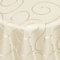 Kringel/Circle Tafeldecke Form, Größe & Farbe wählbar- Oval 160 x 220 cm - Champagner Damast Tischdecke