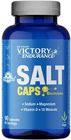 VICTORY ENDURANCE Salt Caps; 90 Capsules with an Extra Supply of Vitamins D and B1 with Sodium, Potassium, Chlorine, Calcium, Iron, Magnesium, Iodine, Copper, Manganese, Selenium