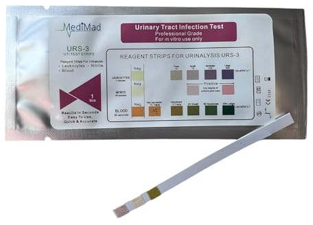UTI Urine Test Strips Urinary Tract Infection Cystitis Tests Nitrite, Leukocytes and Blood - 2 Individual Tests…