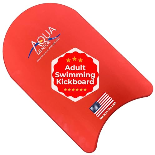 Aquamentor Swim Kickboard (Red, Adult (12x20x1.5))
