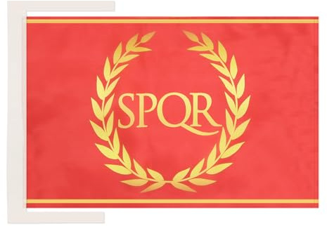 AZ FLAG - Flagge Römische Kaiserzeit - 45x30 cm Mit Kordel - Rom Fahne 30 x 45 cm - Flaggen | Für innen und außen dekorative Flagge doppelte Nähte und verstärkte Kanten mit Schnüre 100D Polyester