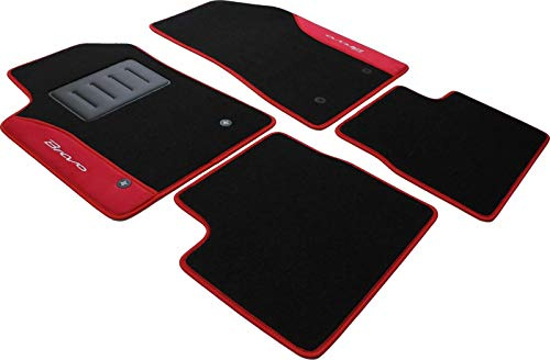 Il Tappeto Auto bestickte Color Line Fußmatten ND rot
