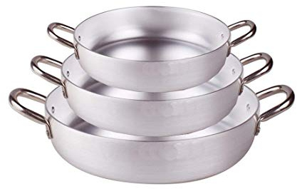 AGNELLI IRPot- Set 3 PZ TEGAME in Alluminio Professionale 30+34+38 CM PENTOLA