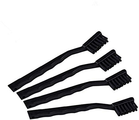 4 pièces à main Brosse métallique Lot de 180 mm de long avec poils en nylon, Laiton et acier