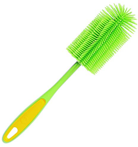 Kochblume Spülbürste Rund aus Silikon, in der bunten Box (Limette)