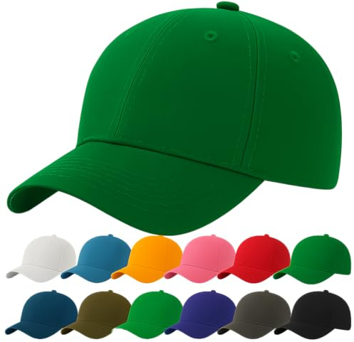 4sold Baseballkeps unisex, i bomull, ren färg, baseboard basebollkeps, Havsgrön, En Storlek