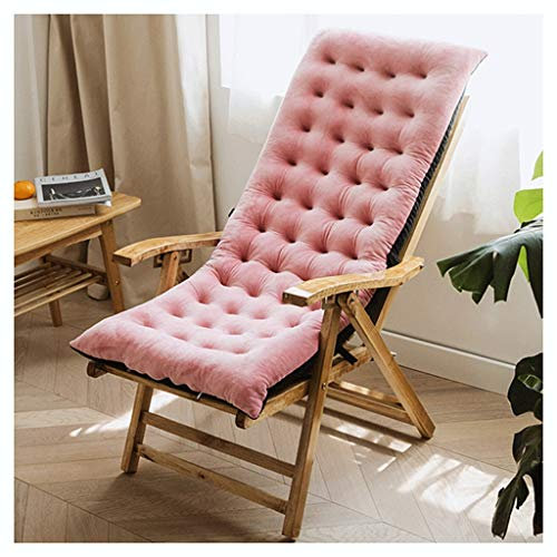 MTFZD rutschfest Auflage Für Gartenliege Sonnenliege Liegestuhl Deckchair Tragbare Liegenauflage Polsterauflage Patio Chair Relaxliegenauflage (Color : Pink, Size : 125cmx50cmx10cm)