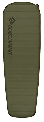 SEA TO SUMMIT - Camp Plus Self Inflating Isomatte Large - Dicke & warme Schlafmatte - Reparatur-Kit & Pillow Lock-System - 4 Jahreszeiten - Camping - 198 x 64cm - Green - 1185g