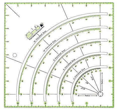 1 Stück Acryl Patchwork Lineal,Lineal Bastel,Quilt Lineale Nählineal,Winkel Lineal Nähen,Mit Präziser Größe Und Schnitt,Zur Größenmessung Zum Nähen Und Zur Herstellung Von Kunsthandwerk Verwendet