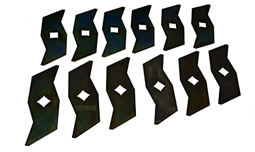 Lot de 12 lames de scarificateur compatibles avec Power Line 3800VB, Top Garden 4000E, arbre vert