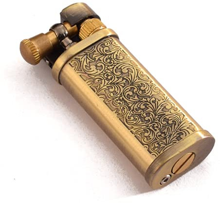 (Verkauft ohne Kerosin) Vintage-Kerosin-Feuerzeug, Messing-Feuerzeug, klassisches Design, Geschenk (Tang Graskorn)