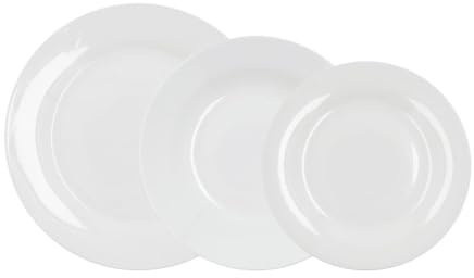 Bidasoa LIS - Vajilla de Porcelana blanca 18 Piezas