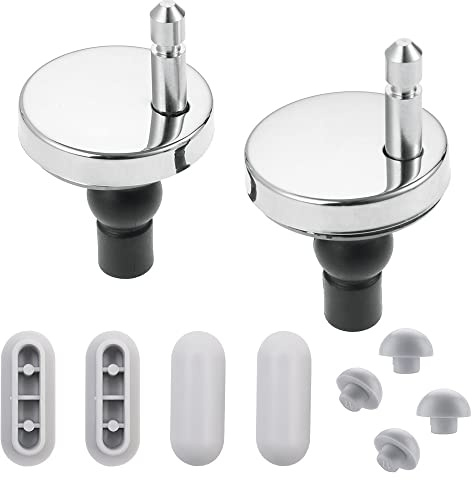 UYUYong Set di Fissaggio per Sedile wc Universale con 4PCS Paracolpi per Sedile WC Fissaggi Cerniere WC Rilascio Rapido Superiore Fissare Cerniere Copriwater In Acciaio Inox per Sostituire