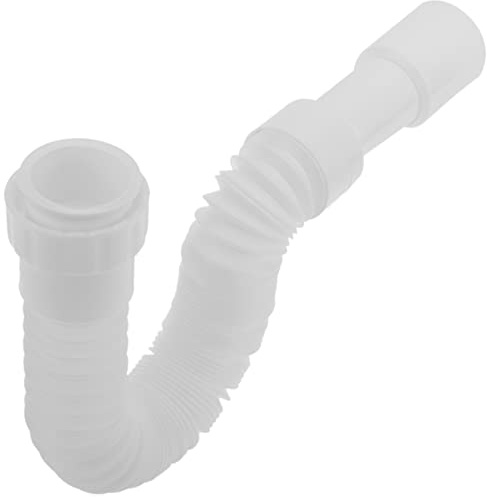 PrimeMatik - Sifón extensible de tubo de 30 a 70 cms con salida ajustable de 32 o 40 mm y tuerca de plástico de 1 1/2