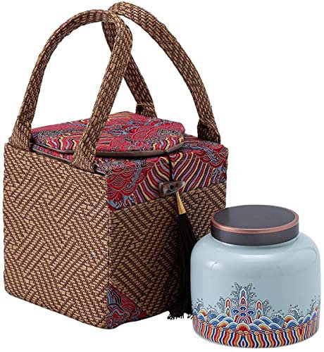 UPMSK Boîtes de thé en céramique de sucrier de café de thé à l'ancienne, récipients avec couvercles, Pots à Biscuits et Bouteilles de Stockage d'épices