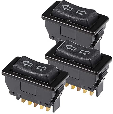 GUUZI 3 pièces 5 Broches 12V 20A/24V 10A Interrupteur de Fenêtre de Voiture Contrôle Lève-vitre Electrique RV Interrupteur à Bascule Momentané Coulissant