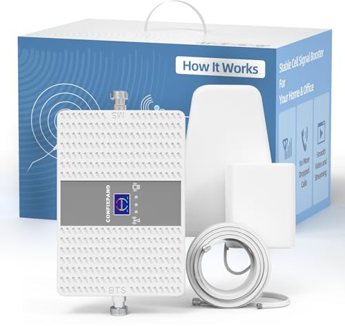 Refuerzo de señal de teléfono celular para el hogar, banda 4 banda 5 850/1700/2100MHz teléfono celular Booster Boosts 3G 4G LTE de voz y datos, amplificador de refuerzo celular para AT & T, Verizon, T