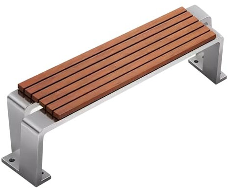 LLZJDDPLY Gartenbank, Edelstahl, Parkbank als Gartenmöbel, Balkonbank Sitzbank for Wintergarten, Terrasse, Garten bis 500 kg belastbar, 2-3Sitzer Parkbank(1.5m-C)