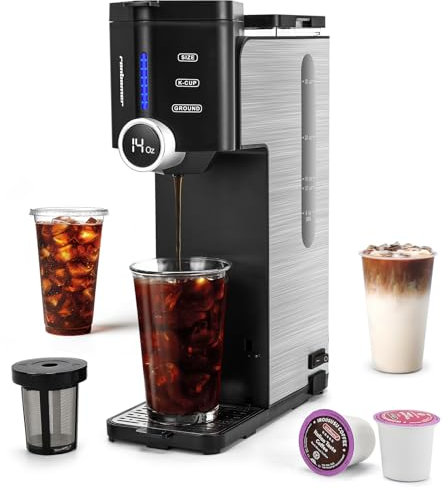 Ranbomer - Single Serve K Cup Coffee Maker, Coffee Maker, 6-14 oz, Compact Design, 40 oz
