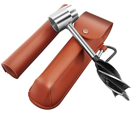 XANHOY Multifunzionale Sopravvivenza Settlers Strumento Bushcraft mano Auger Wrench Legno Drill Peg e Manuale Hole Maker Multitool