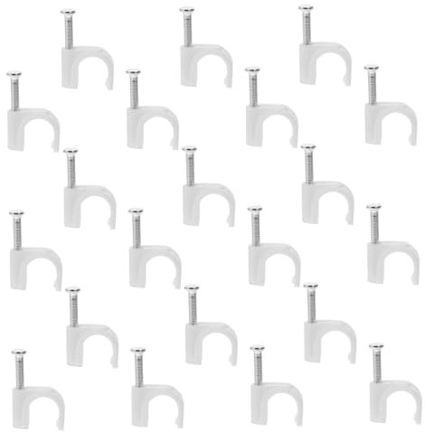 PHENOFICE 300stücke Kabelclips Für Wandmontage Kabelschonende Clips Mit Nägeln Für Ethernet Und Koaxialkabel Einfache Installation Für Zuhause Und Industrie Zur Kabelorganisation