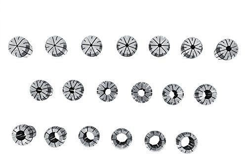 Federspannzange, ER32 19pz Spannzange Molla Clips Pinza Pro CNC-Fräsmaschine Drehmaschine Incisione mit 19 Spannfuttern, Spannbereich 2 Mm Bis 20 Mm, Spannzangen