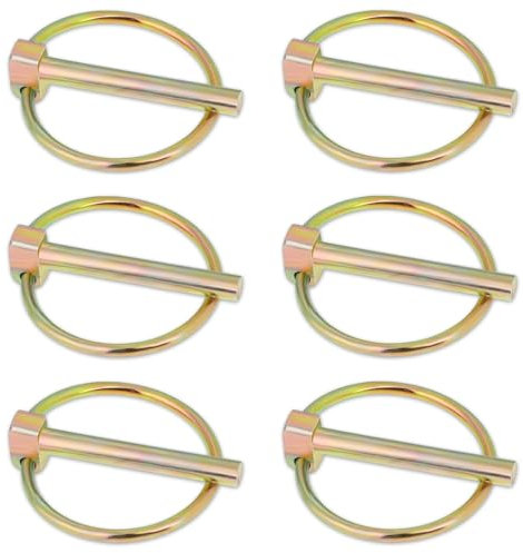 6 Stück Klappsplinte, 5 x 40 mm Galvanisch verzinkt Splintbolzen, Splinte zum Sichern von Sicherungsbolzen, Splinte Klappstecker für Traktoren, Lastwagen Bauernhof Anhänger Rasenmäher als