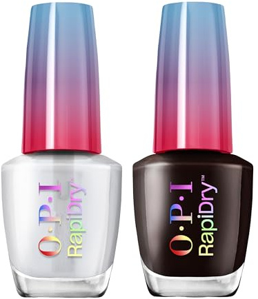 OPI RapiDry Vernis à ongles transparent Clearly Fast + Hi Speed! vernis à ongles à séchage rapide, haute brillance et vegan - Jusqu'à 5 jours de tenue