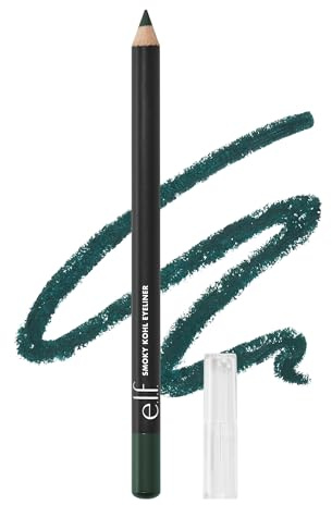 e.l.f. Smoky Kohl Eyeliner, Eye Pencil for Creating Long-Lasting, Bold, High-Pigment Makeup Looks, Vegan & Cruelty-Free, Rose Emerald