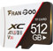 FranGoo Scheda di Memoria Micro SD da 512 GB, Scheda SD, Video UHD per GoPro,Fotocamera 4K Pro, Action Camera, MicroSDXC UHS-I U3 A1 V30