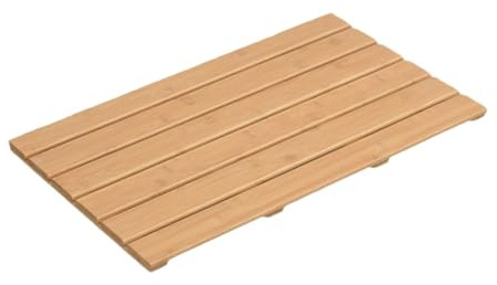CAXUSD Wooden Non Slip Shower Mat Stylish Bath Mat for Bathroom Patio Pool Sauna Spa Easy Care Floor Protector