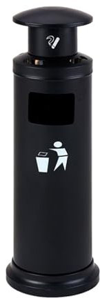 BOGAZY Papelera Cenicero De Pie For Exteriores, For Patio, For Basura, Cenicero De Pie Basura Contenedor(Black)
