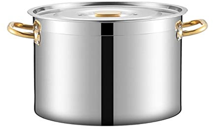 Stainless Steel Stockpot, 20 Litres, 3-Layer Composite Bottom, Versatile Pot for Home Brewing and Cooking, Suitable for All Stoves