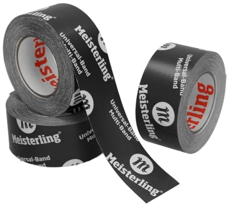 Meisterling® Multi - Band 3D - UV PLUS schwarz - von Hand reißbar - flexibles Hochleistungs-Klebeband für Dampfsperren & Dampfbremsen etc. (1, 60mm x 25m)