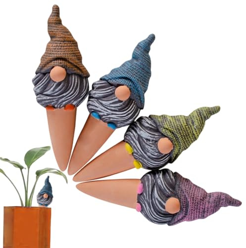 Automatic Watering Spike | Self Watering Planter Insert - Cute Gnome Shape Garden Supplies Plant Waterer for Houseplant Vacation Indoor Garden Pots Home Outdoor
