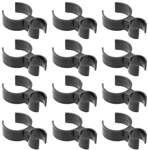 FOYTOKI 10 Stück Schwarze Kunststoff Cake Topper Kerzenhalter Clips für Partydekoration Wiederverwendbar mit Einfachem Einlochdesign