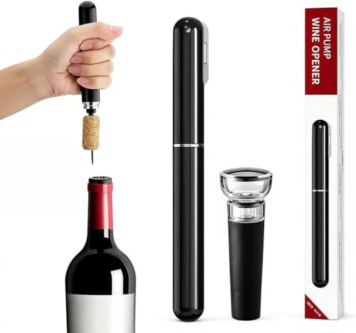Tire Bouchon à Air Comprimé, Décapsuleur avec Coupe-Capsule, Bouchon