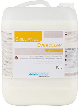 Berger-Seidle Brilliance Everclear, producto de cuidado de parquet para superficies selladas, brillante (10 litros)