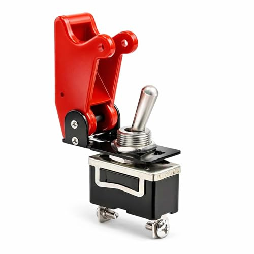Wiltec Interruttore a leva Kill Switch per 125 V 35 A Con tappo rosso ON-OFF Arresto di emergenza