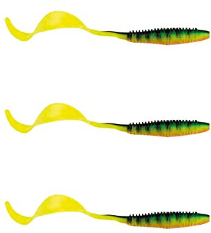 3 STK Wurm Twister Softbaits 13 cm Gummiköder Barsch Kunstköder Angelköder Hecht